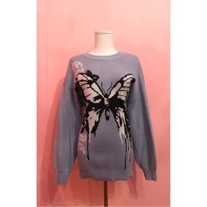 Garage Blue Butterfly Sweater